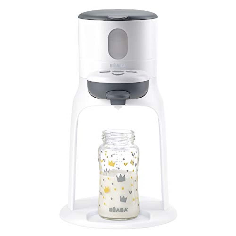 BÉABA, Préparateur-Chauffe Biberon/Petits pots, Distributeur d'eau à Température Exacte, Instantané, Rapide, Fonction Bain Marie, 2 Températures, Chauffe biberon Amovible, Bib'Expresso, Black