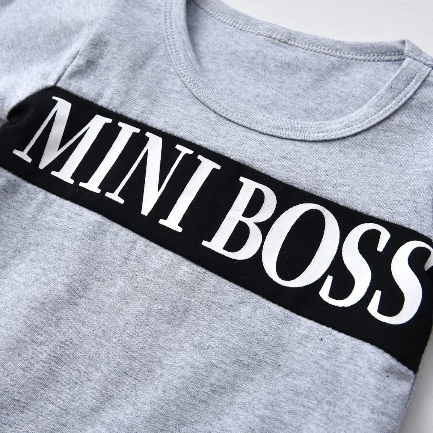 Planooar bébé vêtements ensemble bébé garçons vêtements tenue à manches longues lettre imprimé t-shirt haut + pantalon vêtements