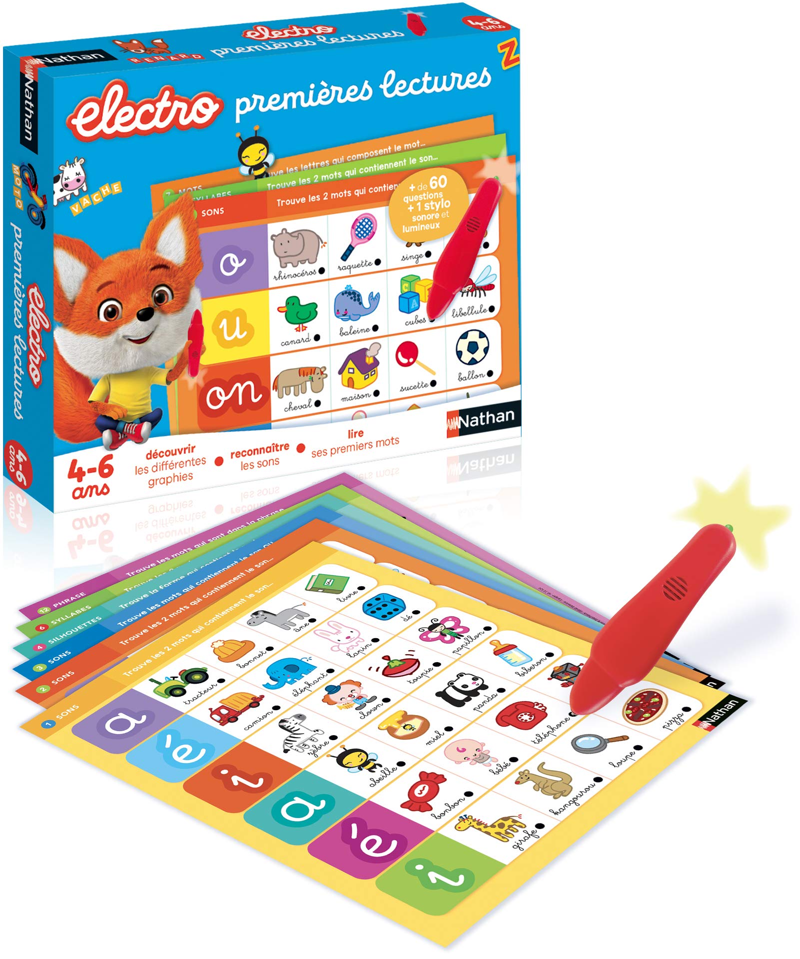 Nathan Nathan - Electro Premiers Jeux - Reconnaitre les Formes et les Couleurs - Jeu Educatif Electronique - 1 Stylo Sonore et Lumineux Inclus - Pour Enfants de 3 à 5 ans